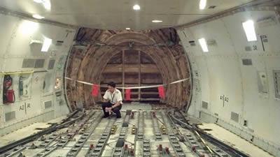 Image of Alpaca Export: Boeing 747 cargo hold before loading alpacas for a November 2012 shipment Alpaca Export Image
